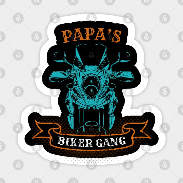 Papa's Biker Gang Father's Day Sticker by DwiRetnoArt99